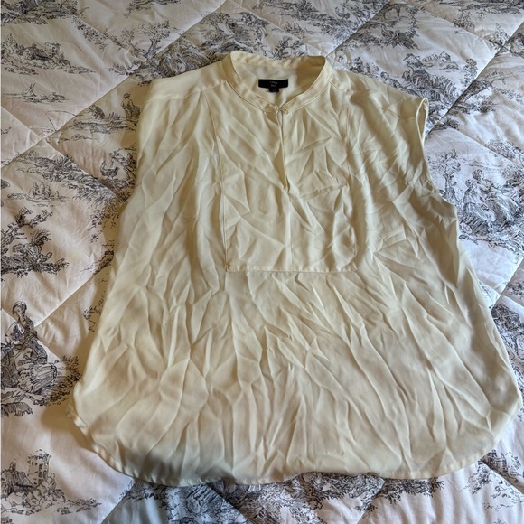 J. Crew Light Cream Sleeveless Blouse - Picture 1 of 5